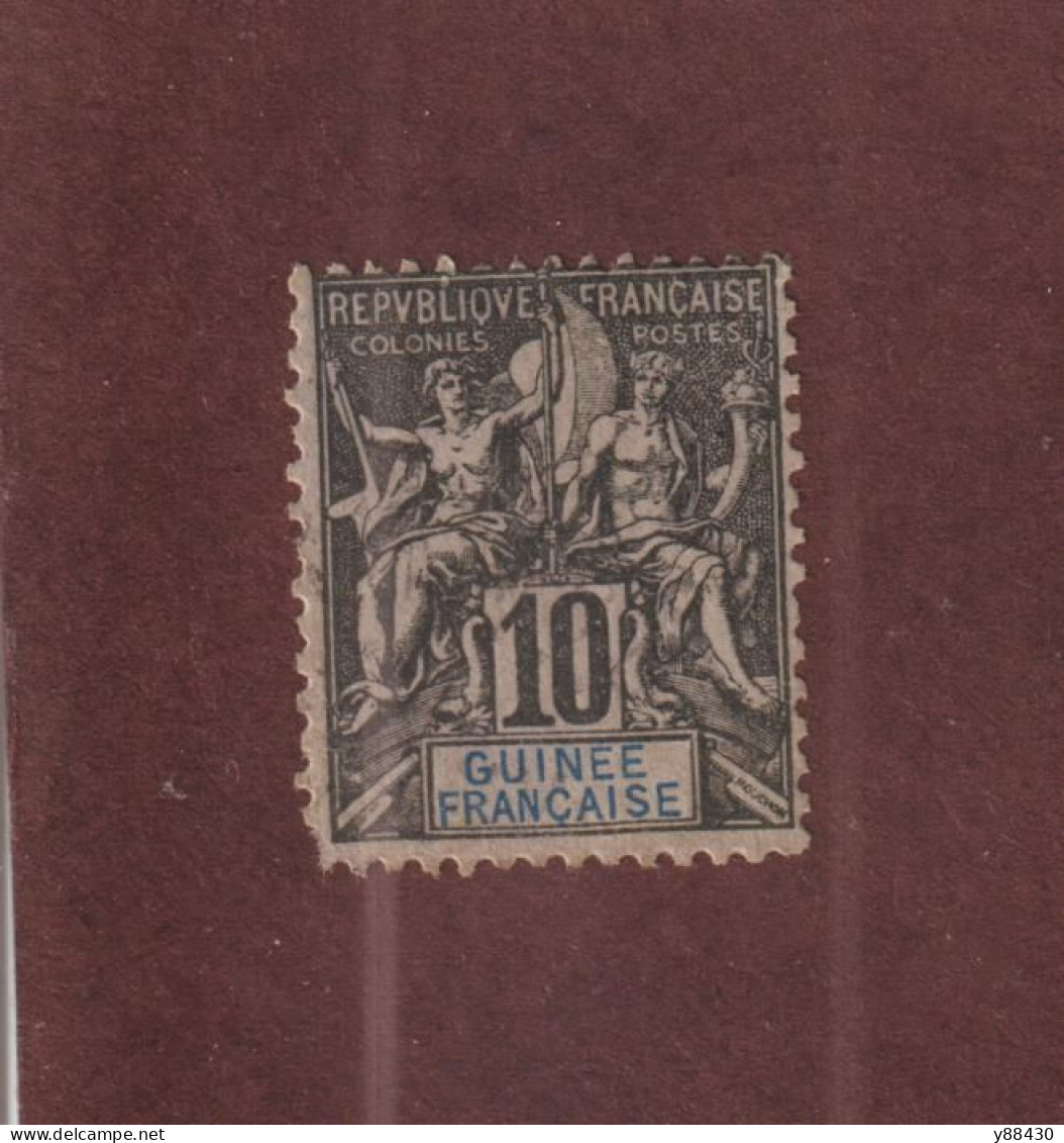 GUINÉE - Ex. Colonie Française - N° 5 De 1892 -  Oblitéré - Type Colonies . 10c. Noir Sur Lilas - 2 Scan - Used Stamps
