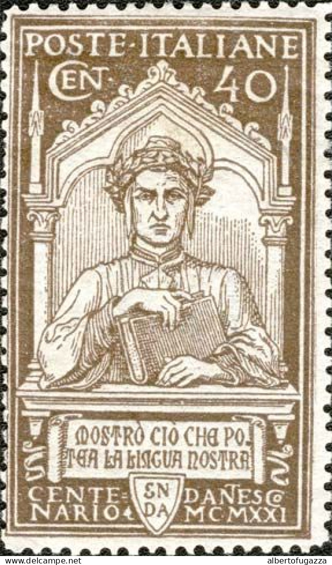 SERIE COMPLETA 28 Settembre 1921 - 6º Centenario Della Morte Di Dante Alighieri - Ongebruikt