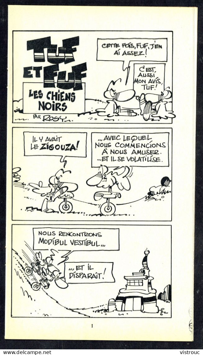"TUF Et FUF: Les Chiens Noirs" De ROSY - Supplément à Spirou N° 1914 - Découvertes DUPUIS - 1974. - Spirou Magazine