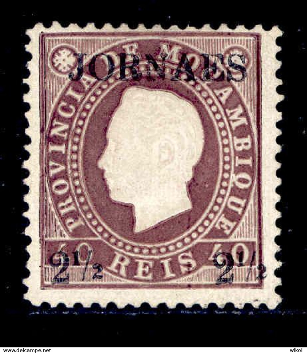 ! ! Mozambique - 1893 King Luis "JORNAES" OVP 2 1/2 R - Af. 24 - No Gum - Mozambique