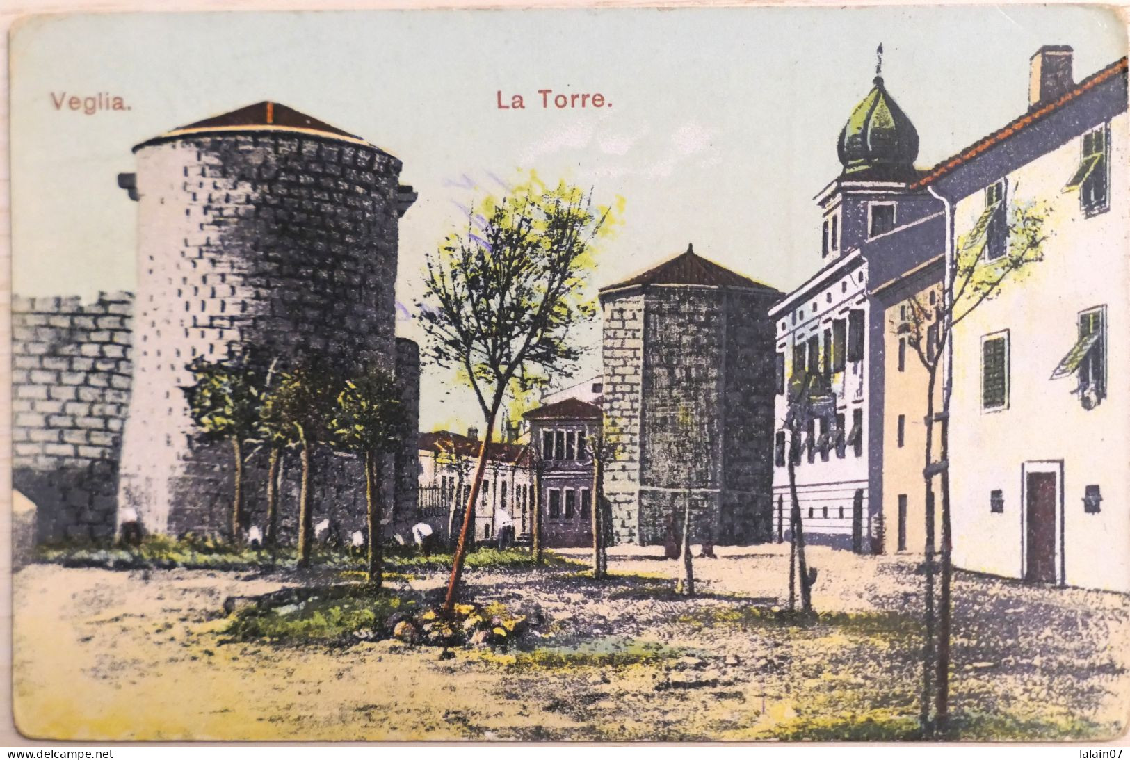 C. P. A. : CROATIA : KRK : VEGLIA : La Torre, In 1915 - Kroatië