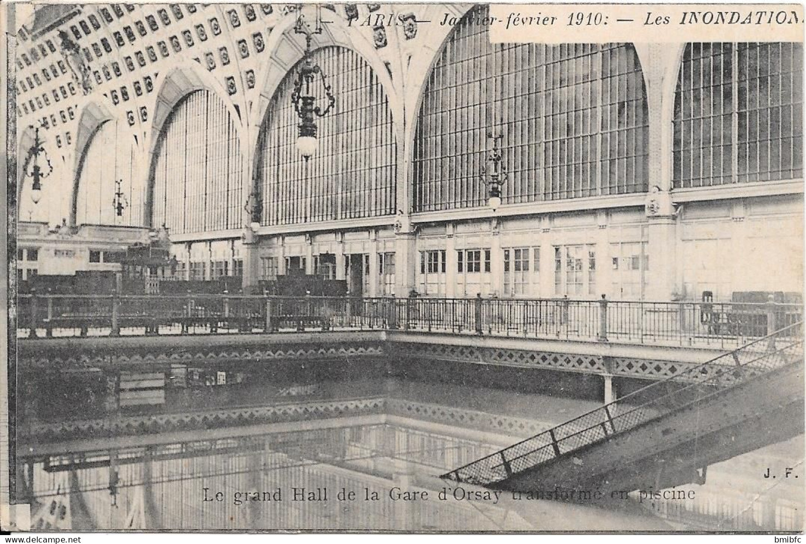 Janvier-février 1910 - Les INONDATIONS - Le Grand Hall De La Gare D'Orsay Transformé En Piscine - Inondazioni