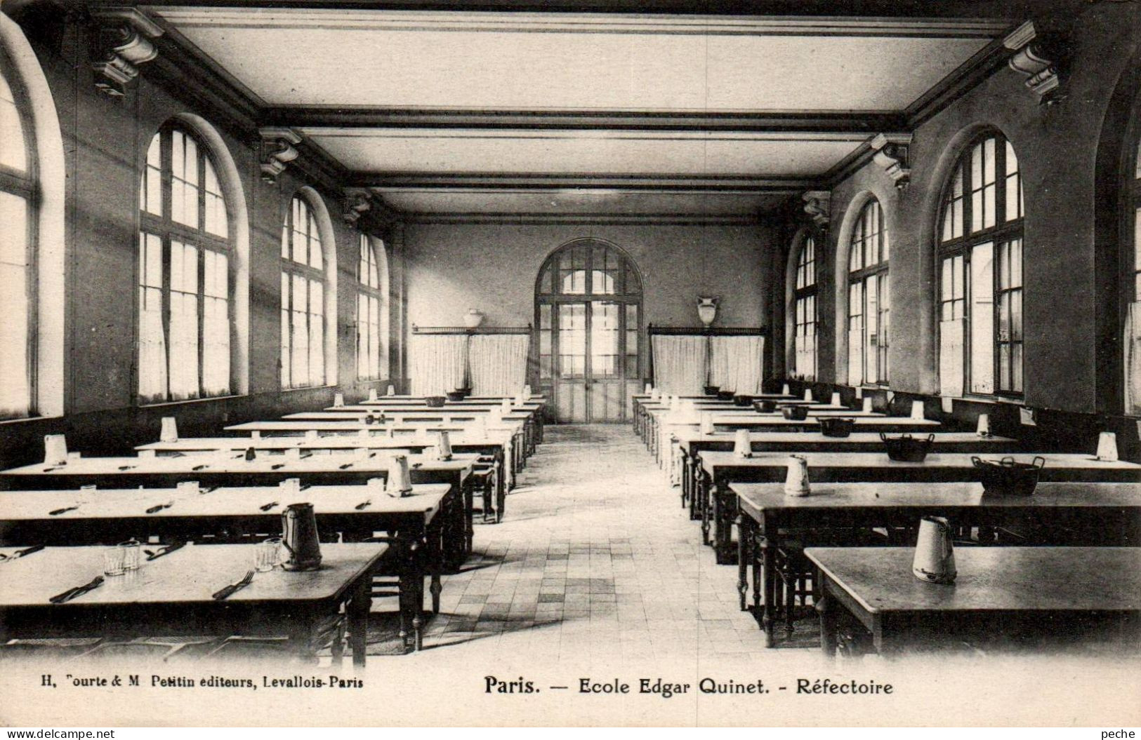 N°3166 W -cpa Paris -école Edgar Quinet -réfectoire- - Enseignement, Ecoles Et Universités