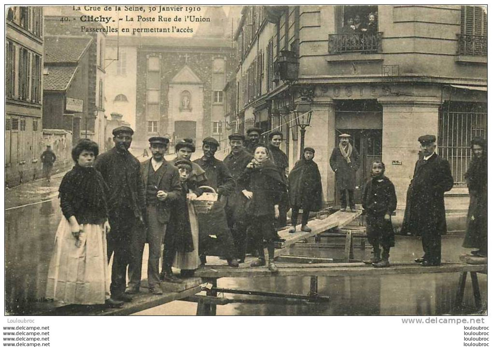 92 CLICHY CRUE DE LA SEINE 1910 LA POSTE RUE DE L'UNION - Clichy