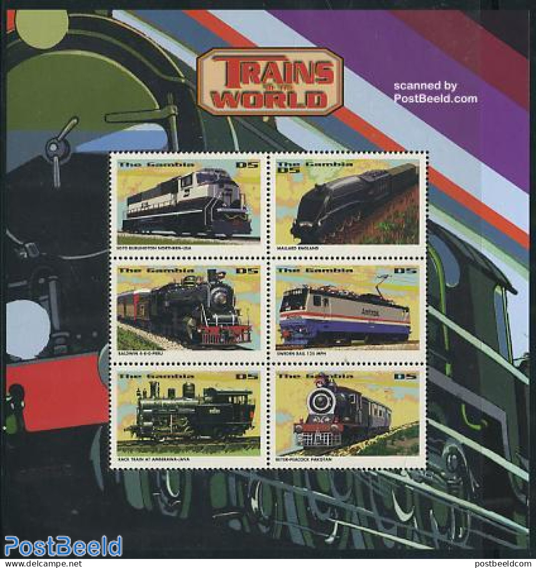 Gambia 1998 Railways 6v M/s, Baldwin, Mint NH, Transport - Railways - Treinen