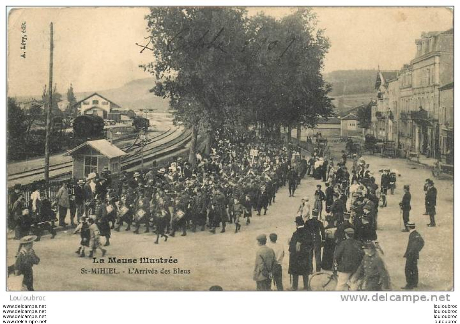 55 SAINT MIHIEL L'ARRIVEE DES BLEUS VOYAGEE EN 1909 - Saint Mihiel