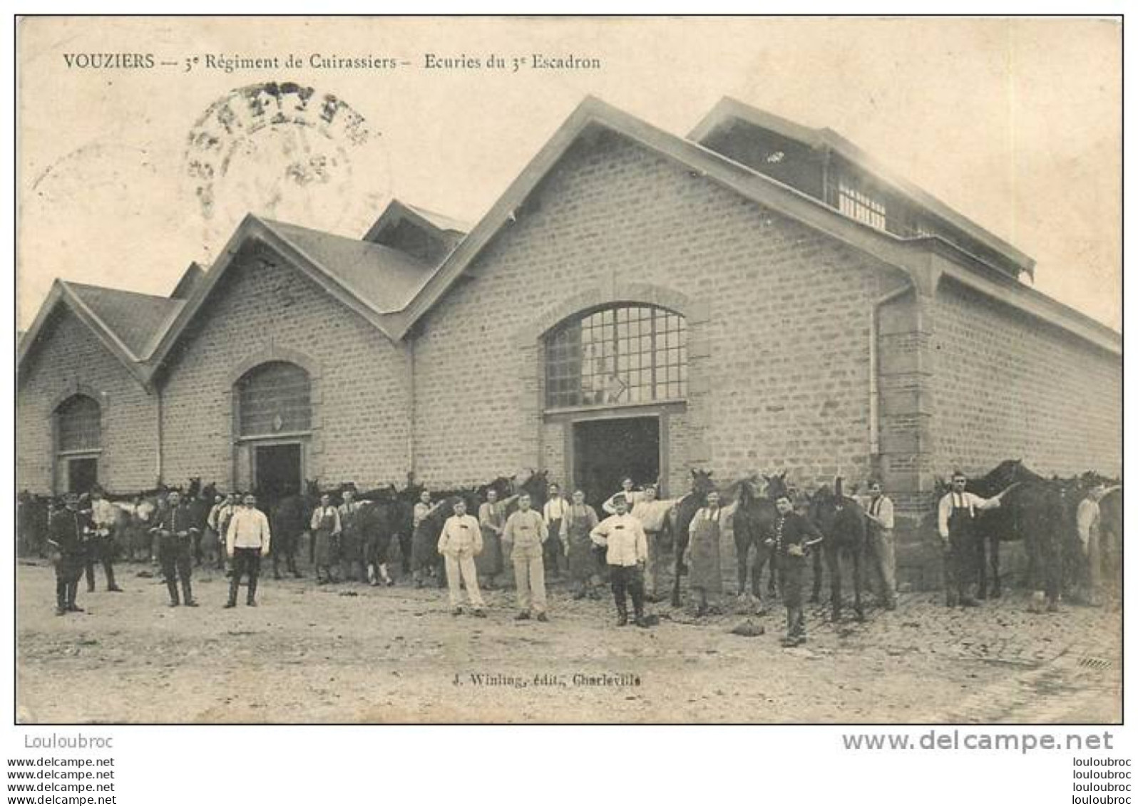 08 VOUZIERS 3e REGIMENT DE CUIRASSIERS ECURIES DU 3e ESCADRON - Vouziers