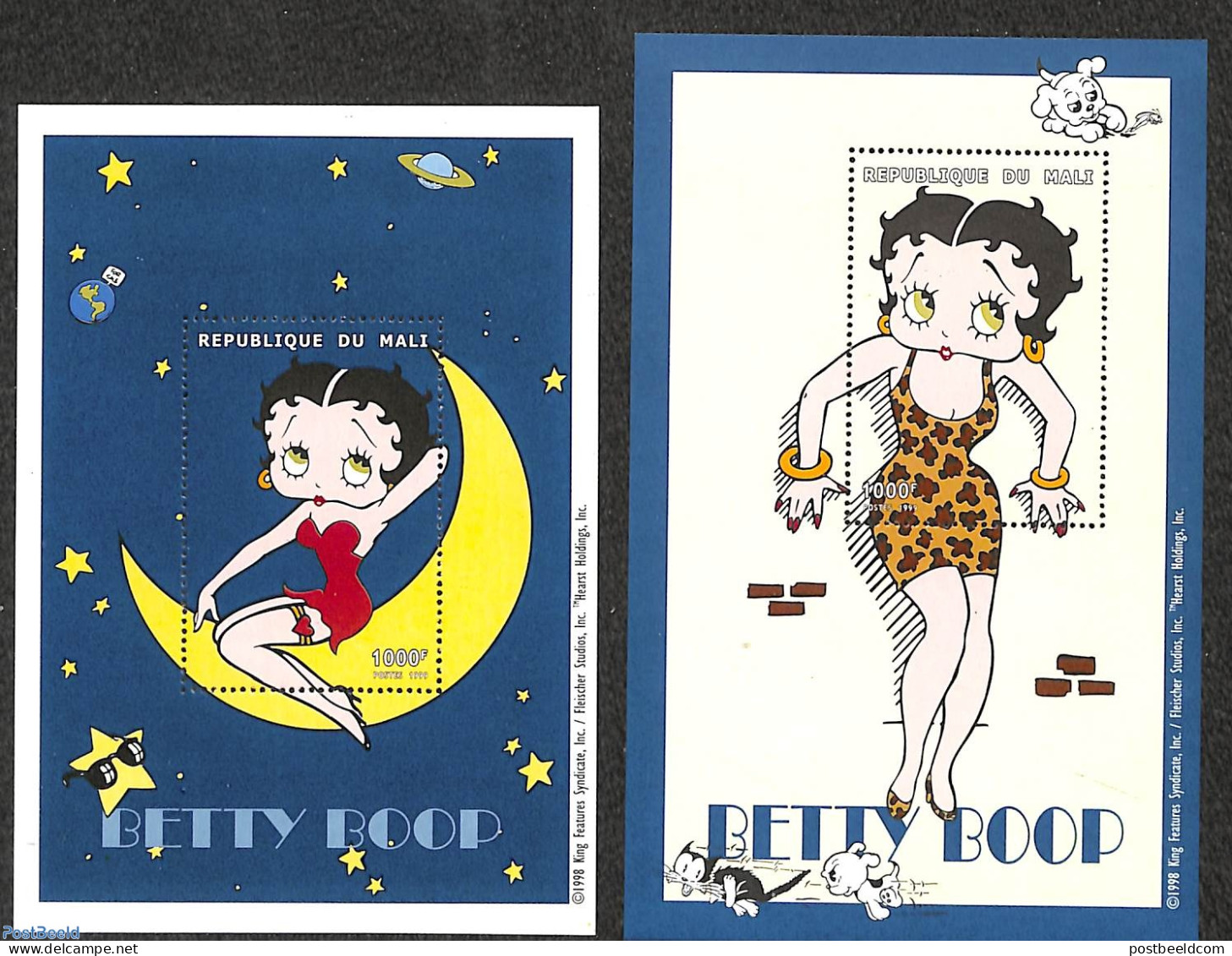 Mali 1999 Betty Boop 2 S/s, Mint NH, Art - Comics (except Disney) - Bandes Dessinées