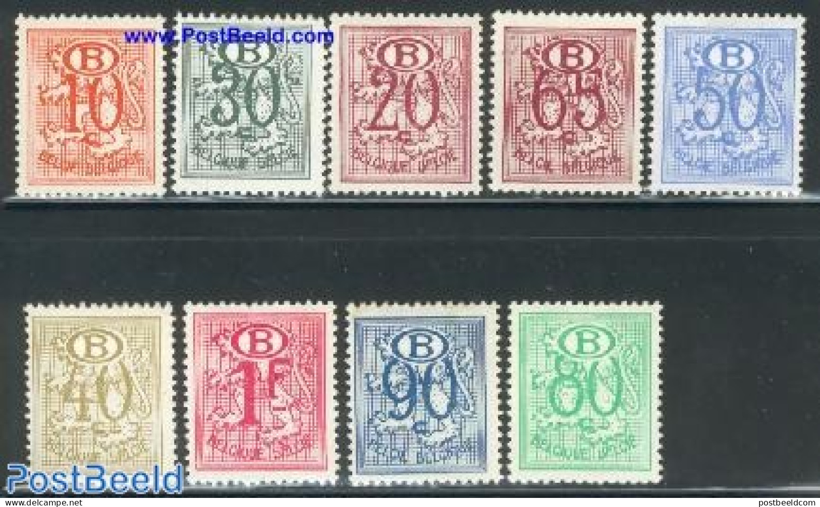 Belgium 1952 On Service 9v, Mint NH - Altri & Non Classificati