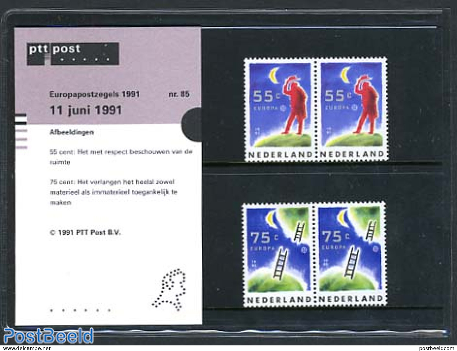 Netherlands 1991 Europa, Presentation Pack 85, Mint NH - Neufs