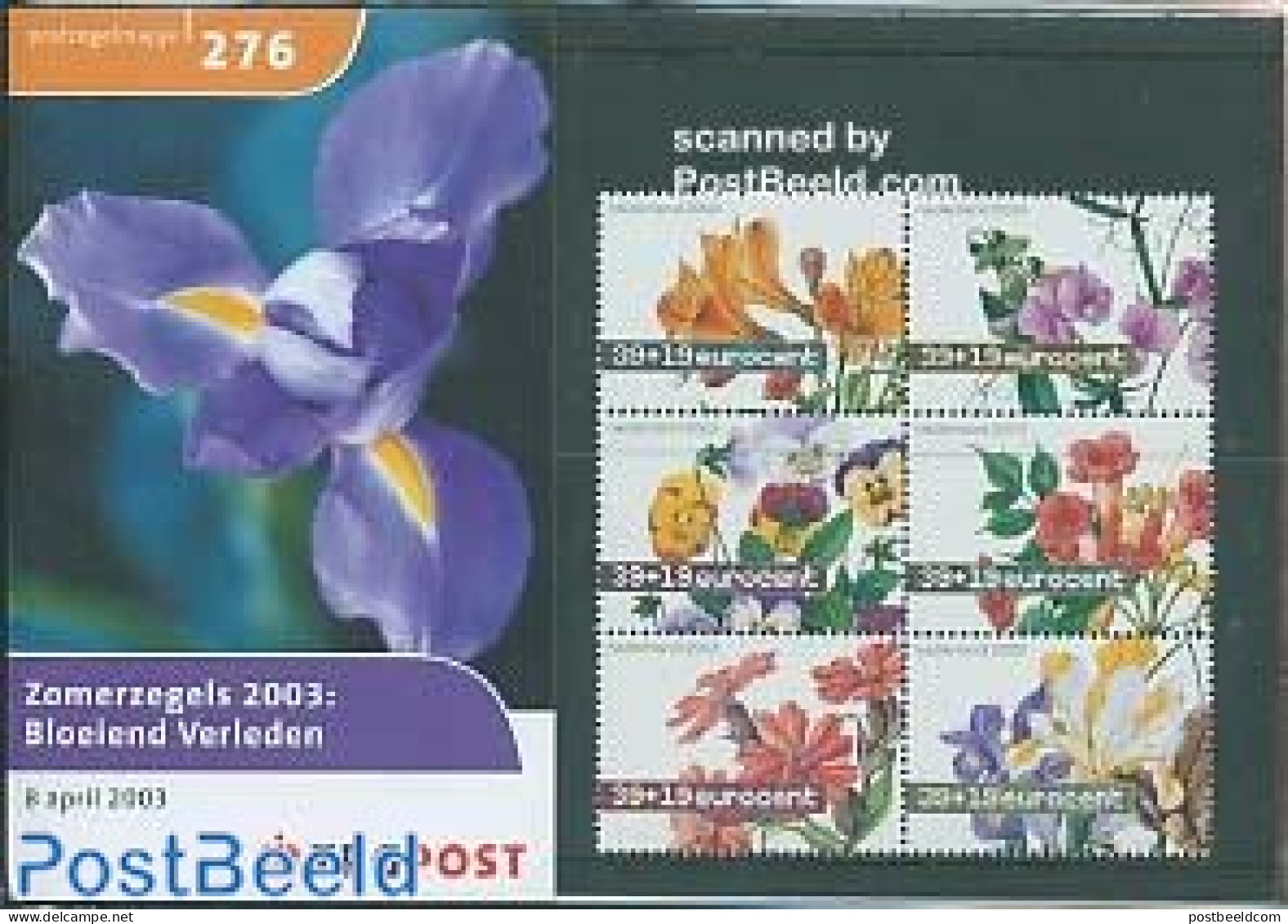 Netherlands 2003 Flowers, Presentation Pack 276, Mint NH, Nature - Flowers & Plants - Neufs