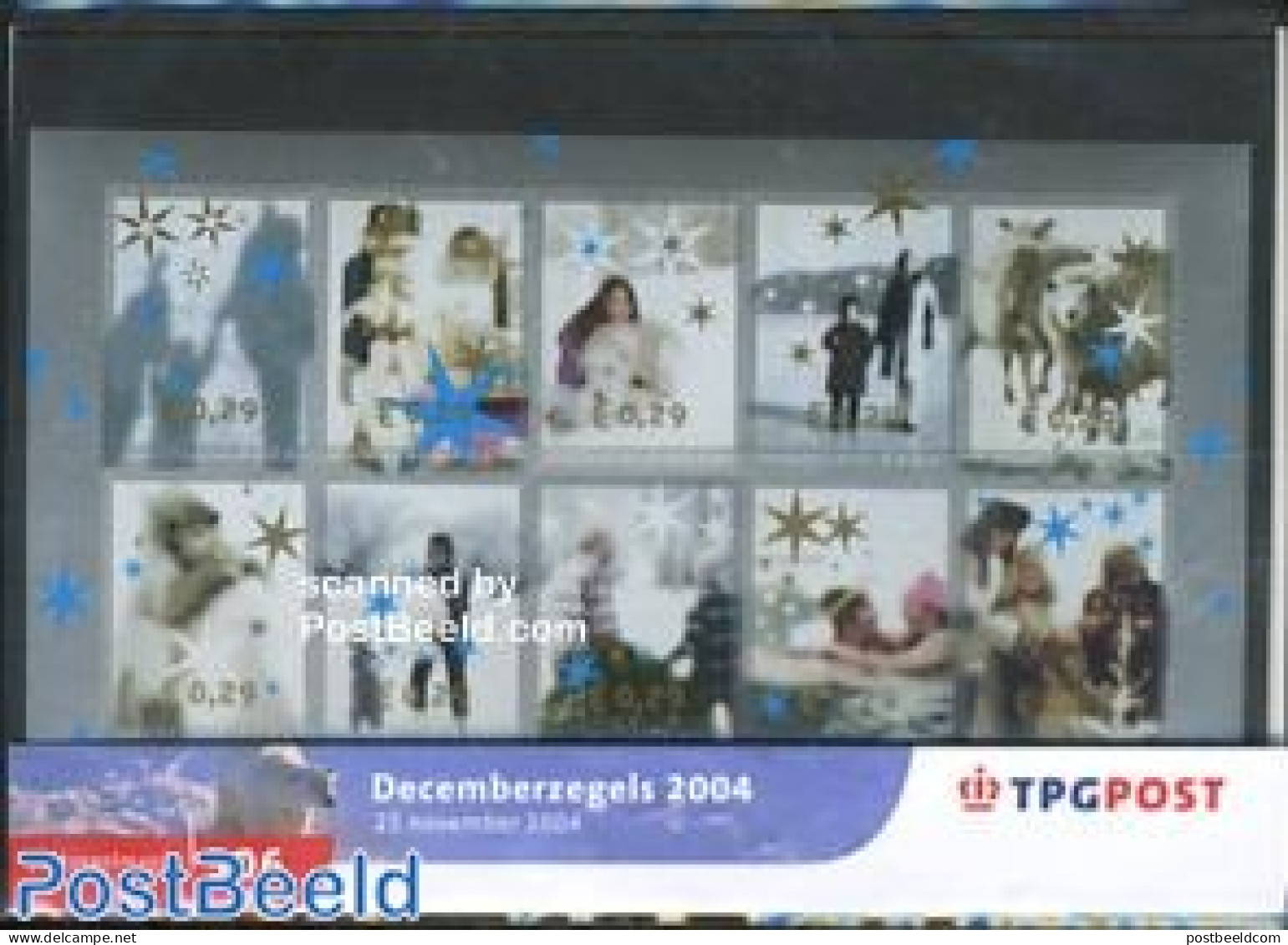 Netherlands 2004 Christmas 10v Pres. Pack 306, Mint NH, Nature - Religion - Bears - Cattle - Dogs - Christmas - Unused Stamps