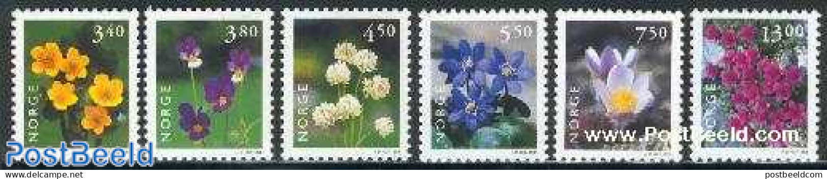 Norway 1998 Flowers 6v, Mint NH, Nature - Flowers & Plants - Unused Stamps