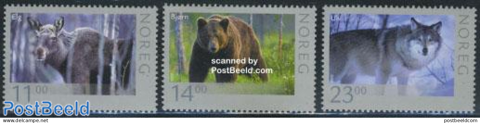 Norway 2008 Wildlife 3v, Mint NH, Nature - Animals (others & Mixed) - Bears - Neufs