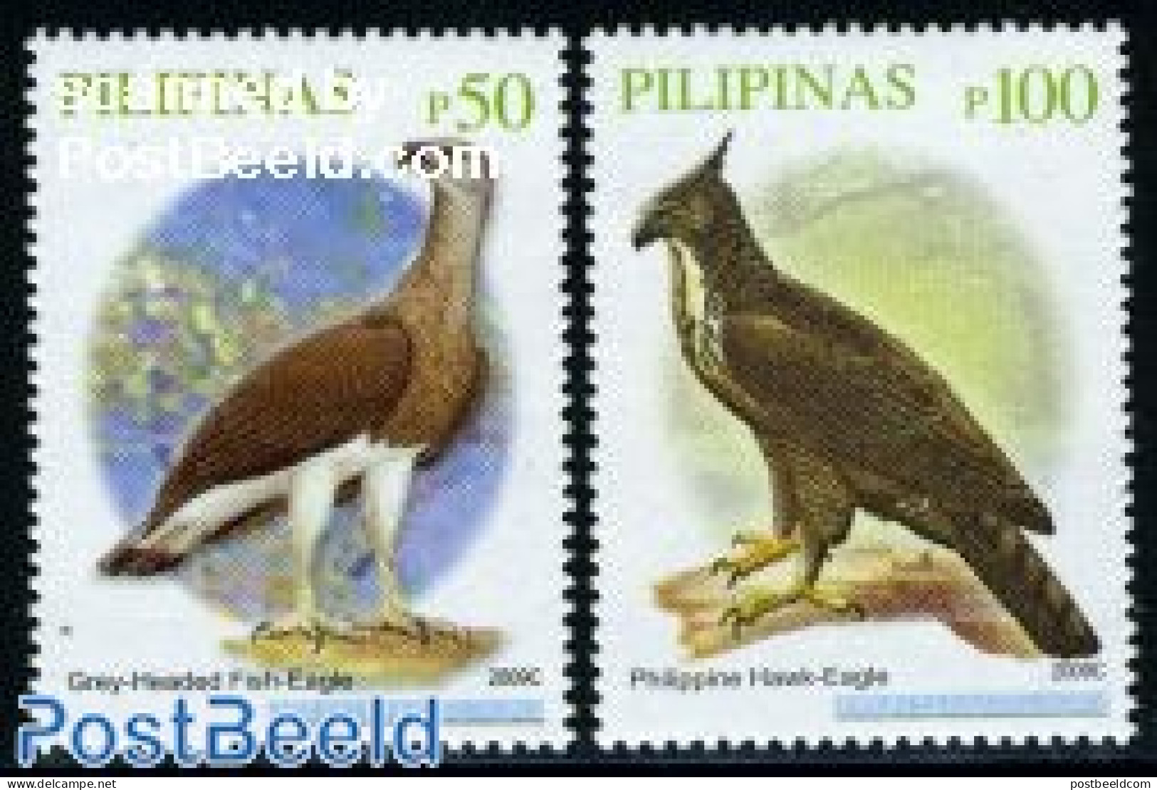 Philippines 2009 Birds 2v (2009C), Mint NH, Nature - Birds - Birds Of Prey - Philippines