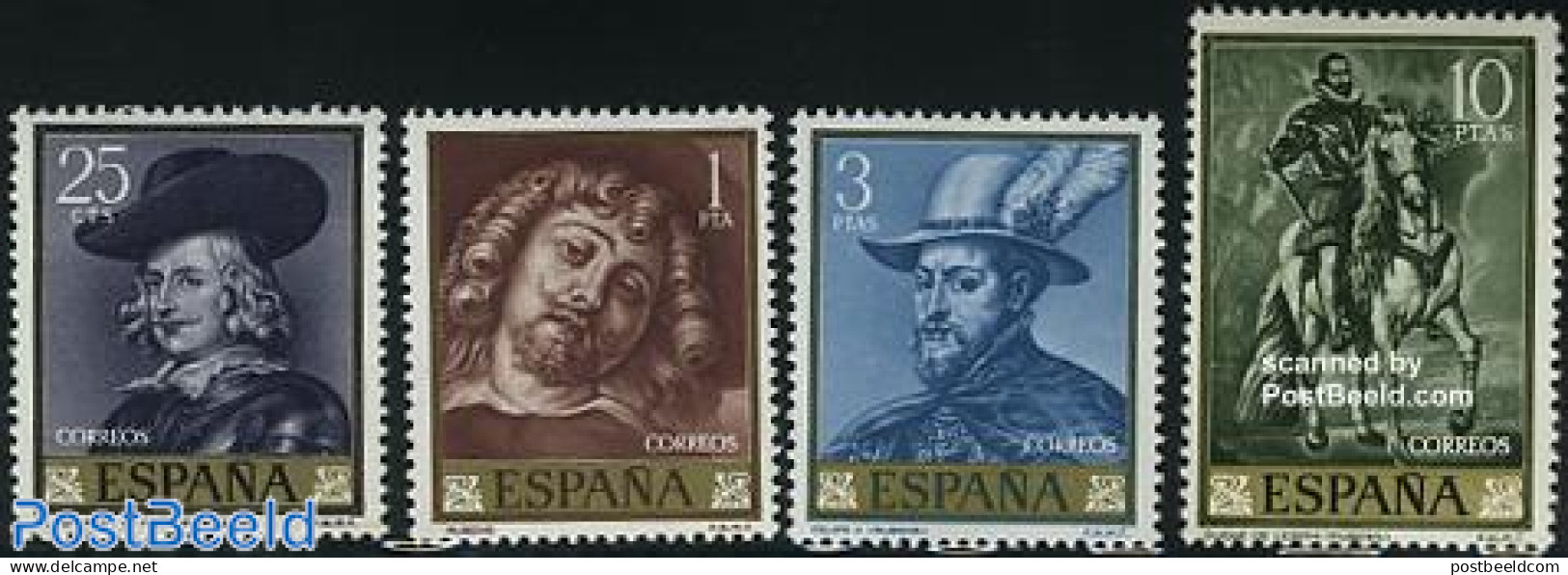 Spain 1962 Rubens Paintings 4v, Mint NH, Nature - Horses - Art - Paintings - Rubens - Unused Stamps
