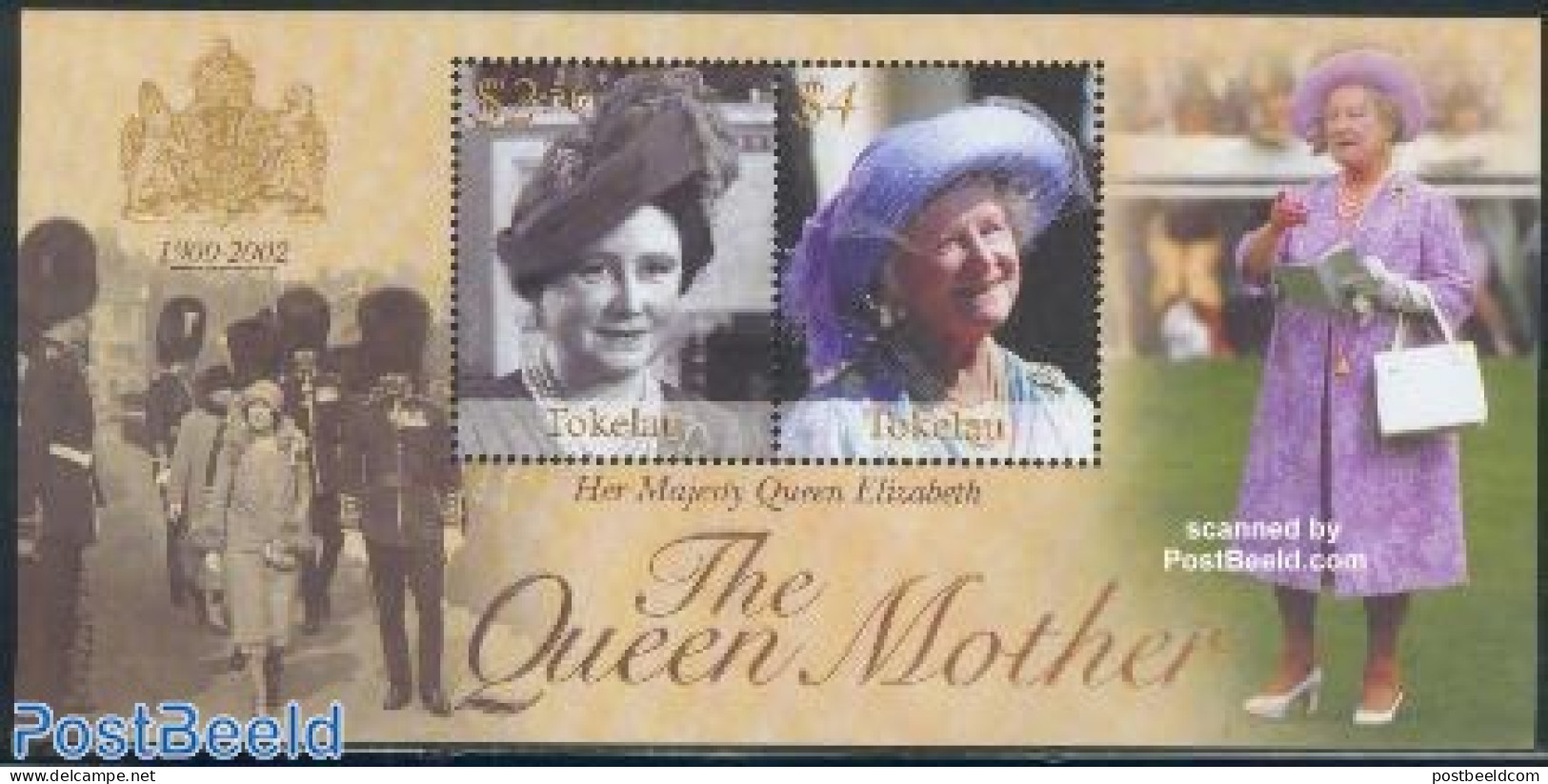 Tokelau Islands 2002 Queen Mother S/s, Mint NH, History - Kings & Queens (Royalty) - Royalties, Royals