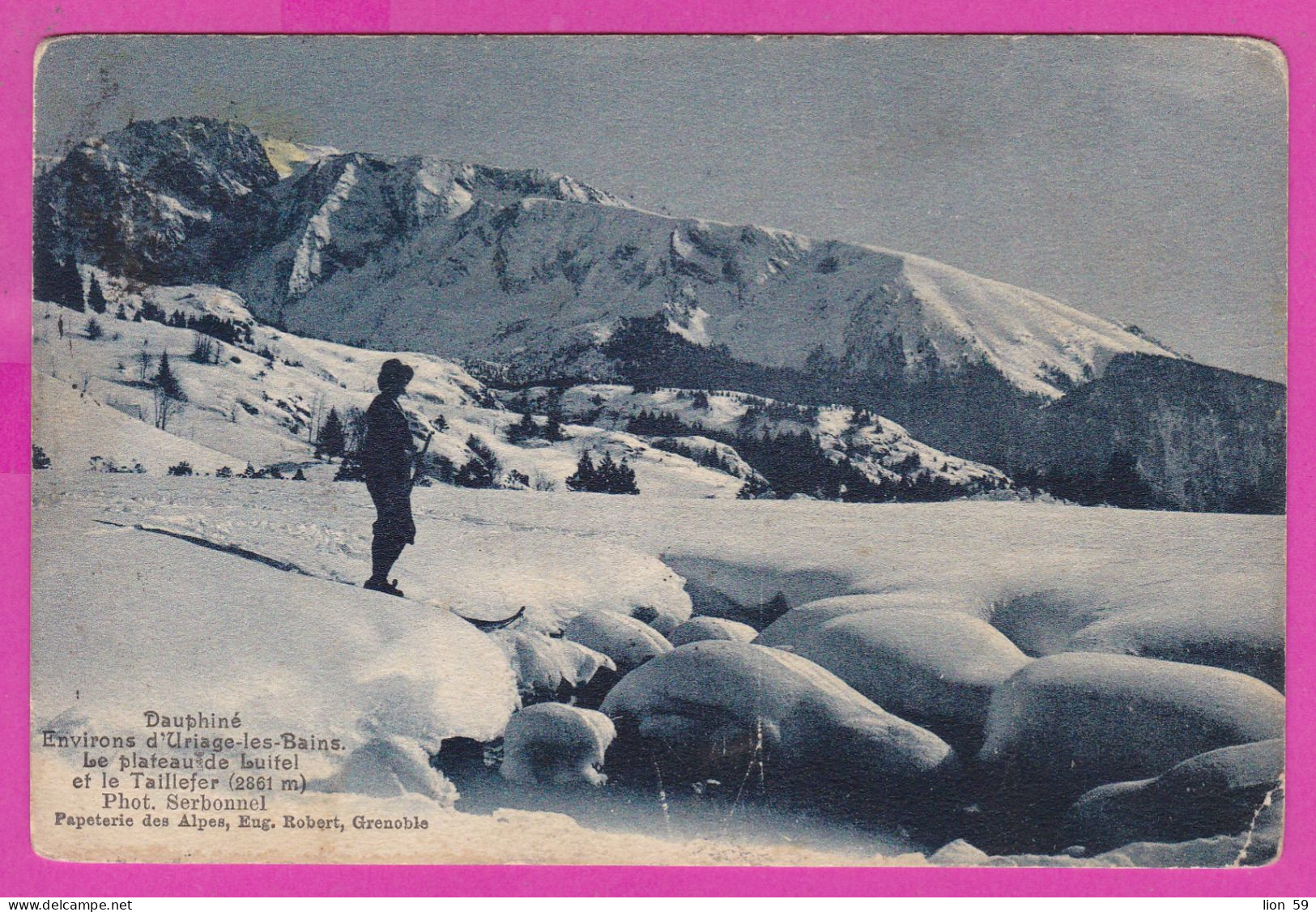 294263 / France - Dauphiné - Environs D'Uriage-les-Bains Le Plateau De Luitel PC 1910 Grenoble USED 10 C. Semeuse - Covers & Documents