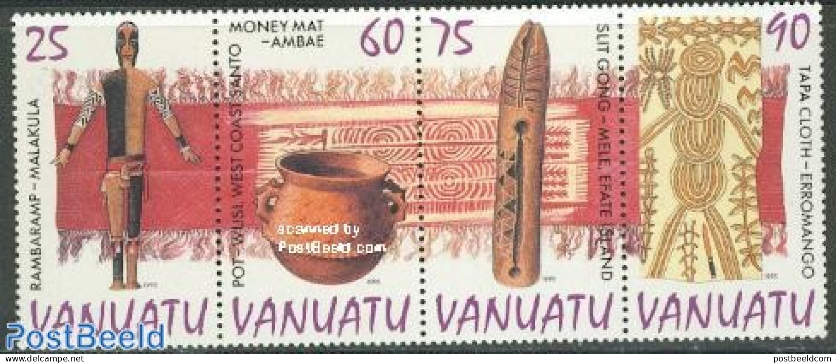 Vanuatu 1995 Handicrafts 4v [:::], Mint NH, Art - Handicrafts - Vanuatu (1980-...)