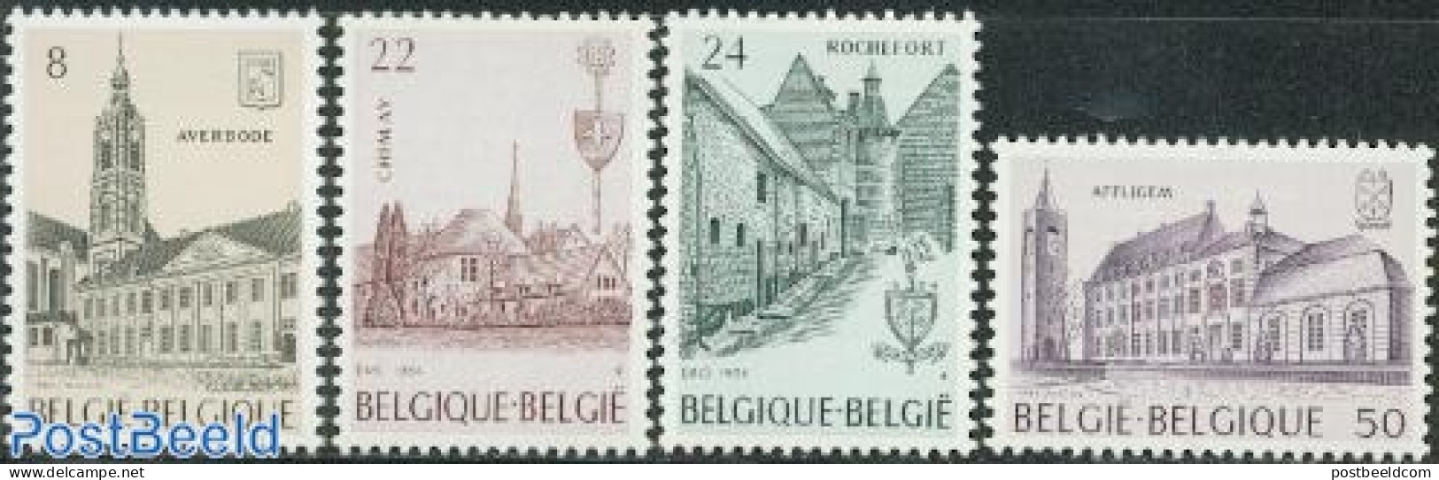 Belgium 1984 Abbeys 4v, Mint NH, Religion - Cloisters & Abbeys - Ongebruikt