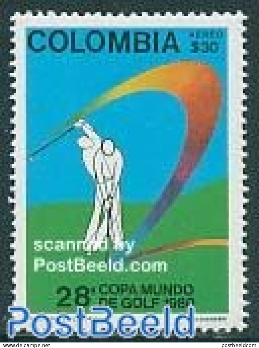 Colombia 1980 Golf Games 1v, Mint NH, Sport - Golf - Sport (other And Mixed) - Golf