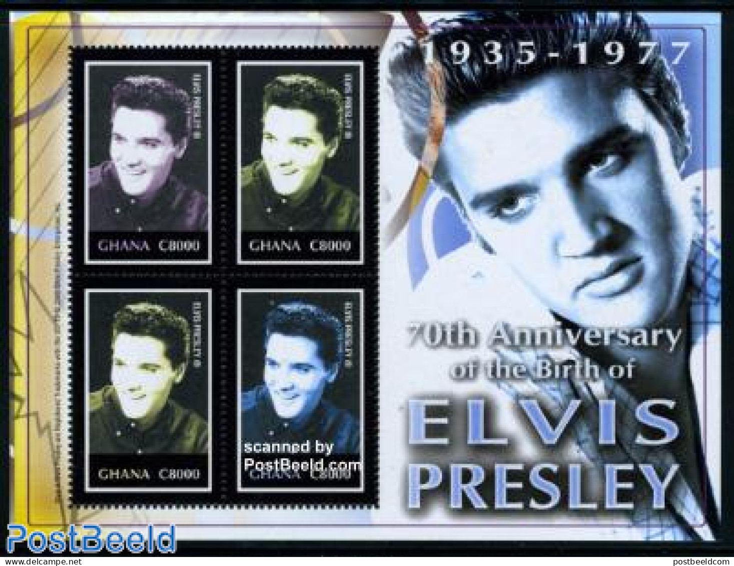 Ghana 2006 Elvis Presley 4v M/s, Mint NH, Performance Art - Elvis Presley - Music - Popular Music - Elvis Presley