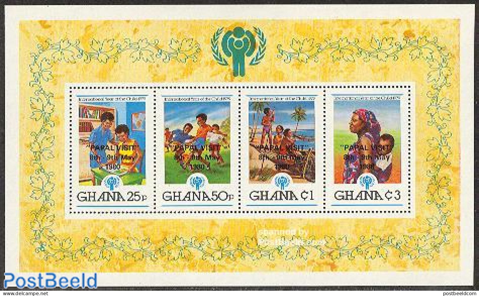 Ghana 1980 Pope John Paul II S/s, Mint NH, Religion - Various - Pope - Religion - Toys & Children's Games - Year Of Th.. - Popes