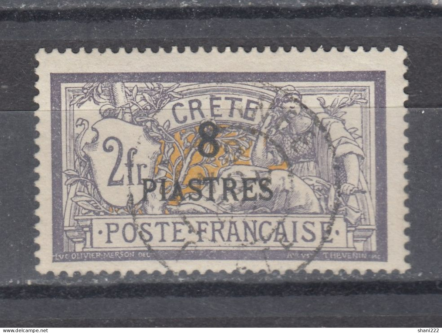 Crete 1903 - 8 Pt. Surcharge On 2 Fr. - Used (e-570) - Oblitérés