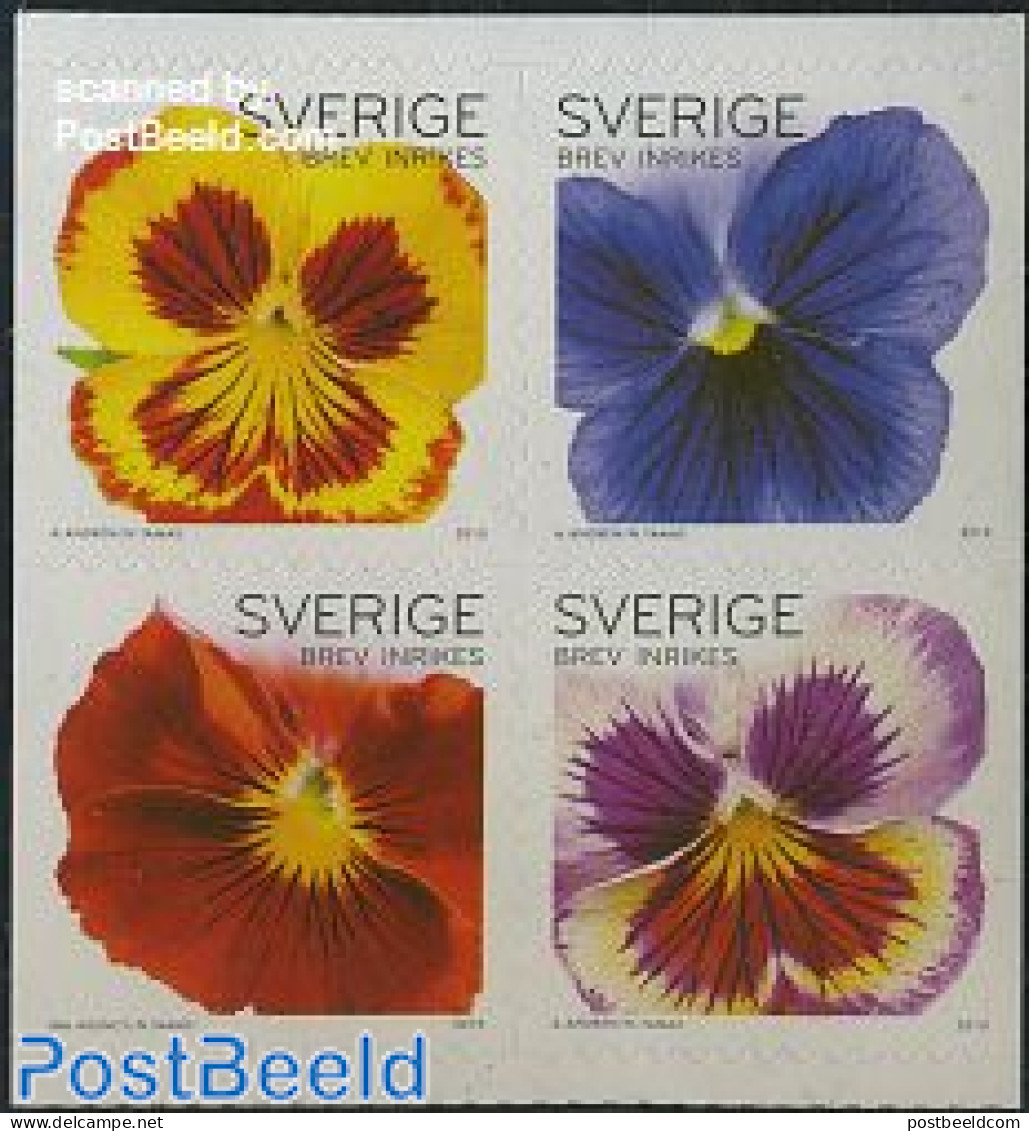 Sweden 2010 Flowers 4v S-a, Mint NH, Nature - Flowers & Plants - Neufs