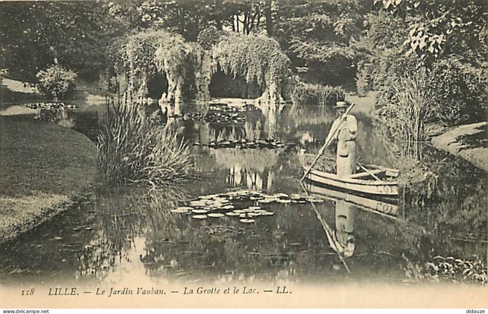 59 - Lille - Jardin Vauban - La Laiterie - La Grotte Et Le Lac - Animée - CPA - Voir Scans Recto-Verso - Lille