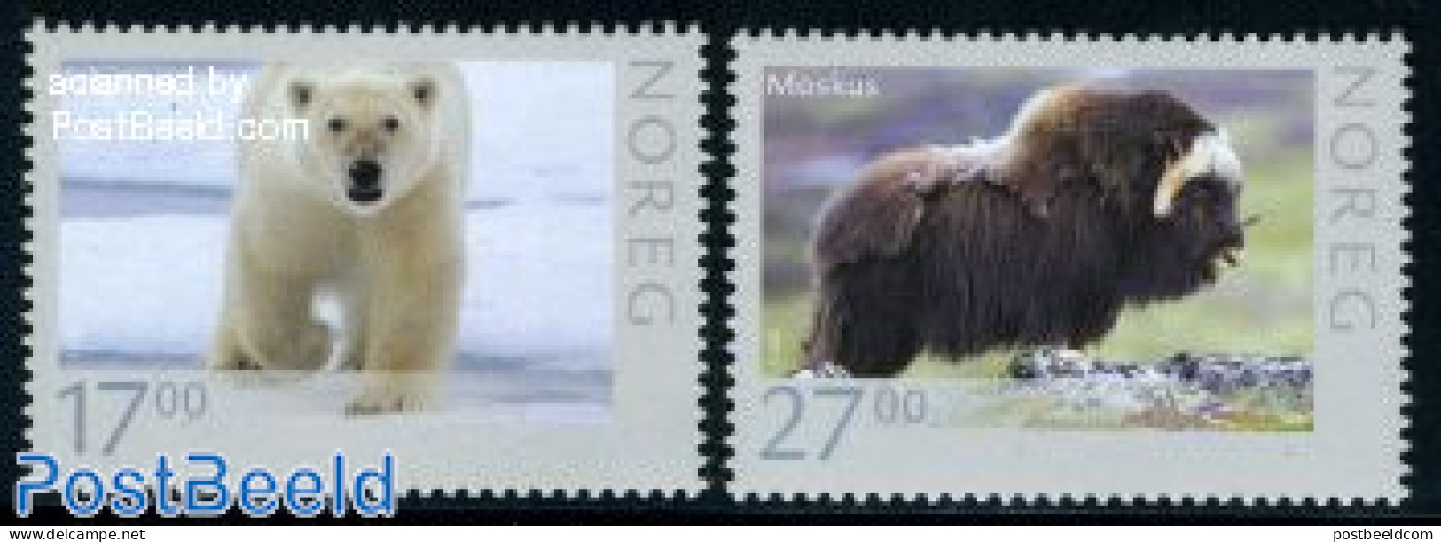 Norway 2011 Wild Animals 2v, Mint NH, Nature - Animals (others & Mixed) - Bears - Unused Stamps