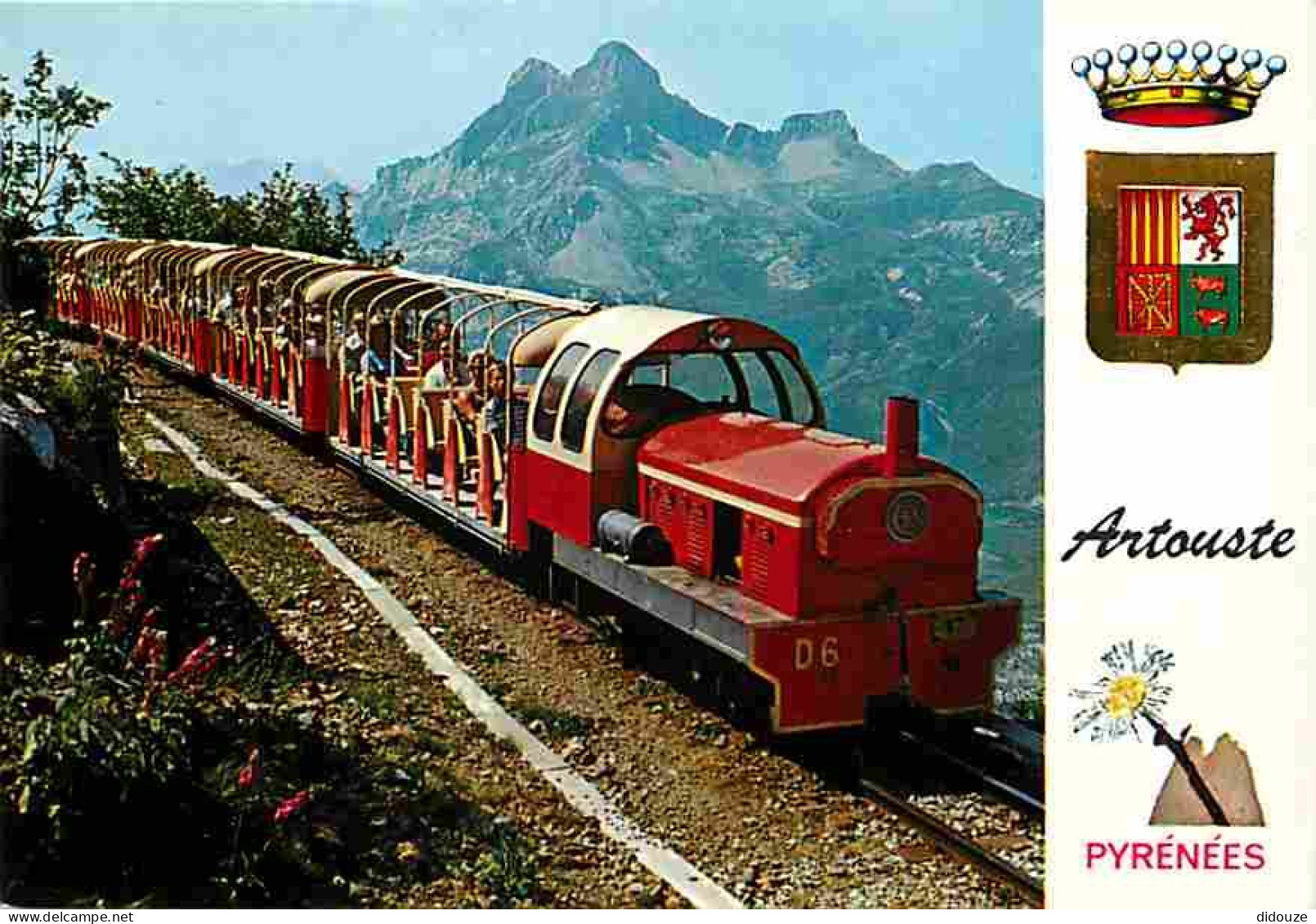 Trains - Le Petit Train D'Artouste - Le Pic Du Midi D'Ossau - Blasons - CPM - Voir Scans Recto-Verso - Treinen