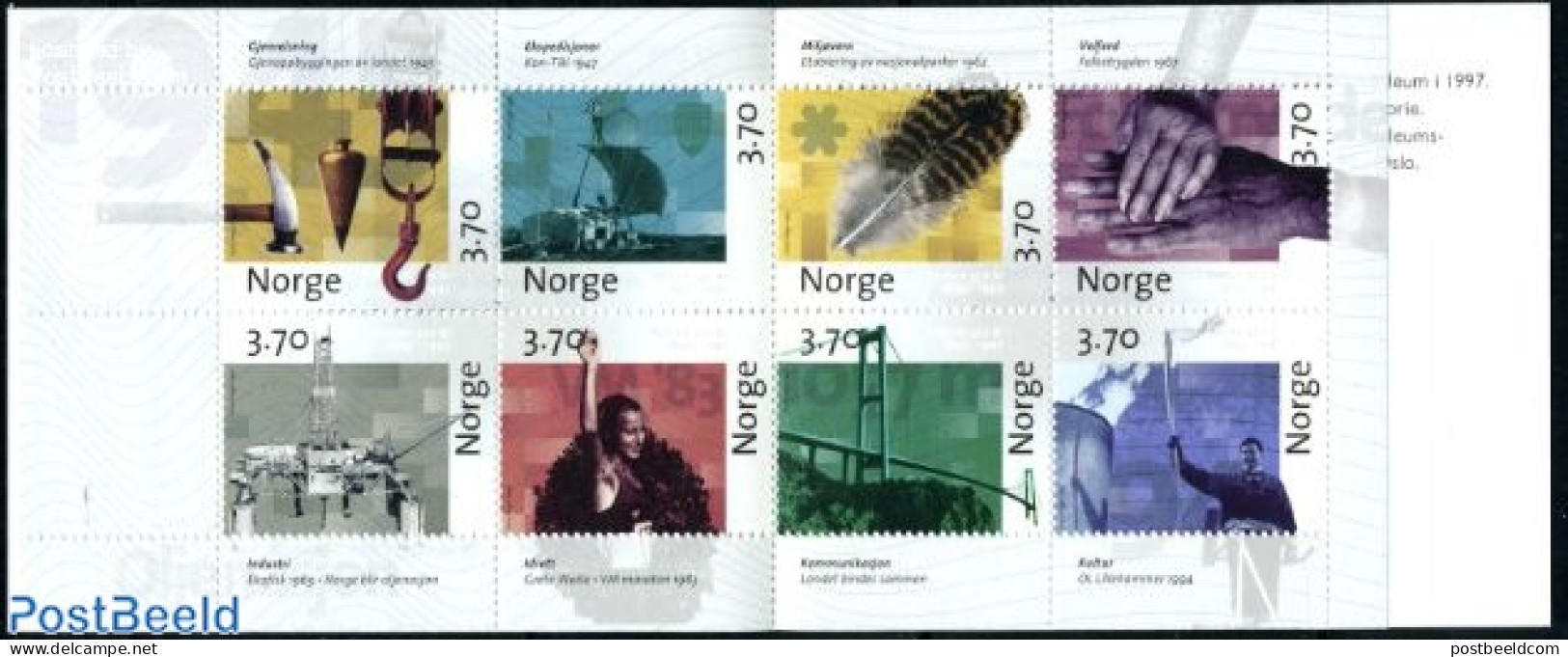 Norway 1997 Norwegian Post 8v In Booklet, Mint NH, Science - Sport - Mining - Athletics - Olympic Winter Games - Post .. - Neufs