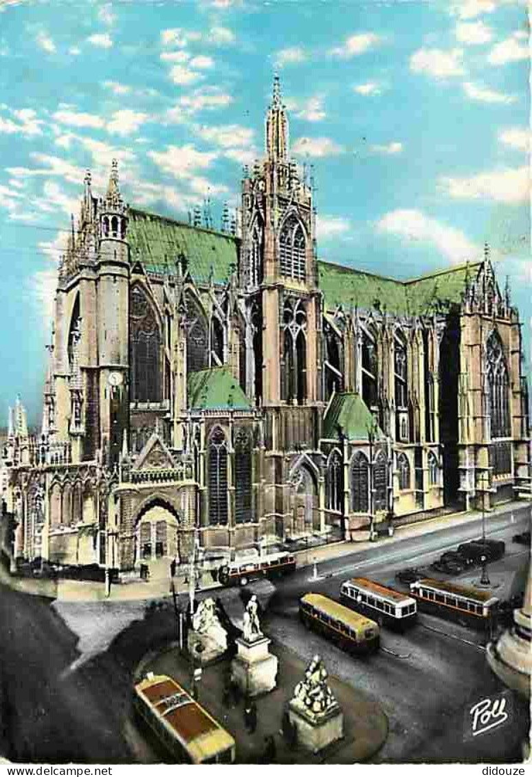 57 - Metz - La Cathédrale Saint Etienne - La Place D'Armes - Automobiles - Bus - Carte Neuve - CPM - Voir Scans Recto-Ve - Metz
