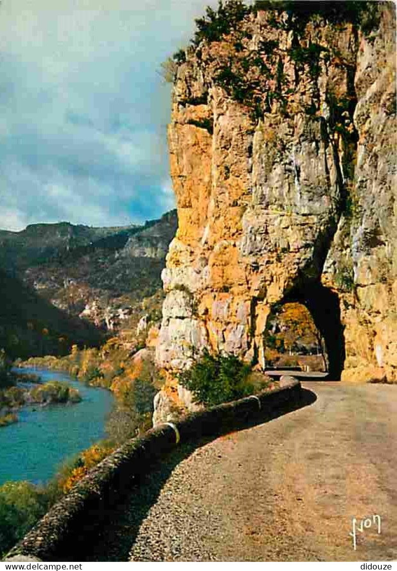 48 - Les Gorges Du Tarn - A Cheval Sur La Route Des Rochers Roses Et Dorés Jalonnent La Rivière - CPM - Voir Scans Recto - Gorges Du Tarn