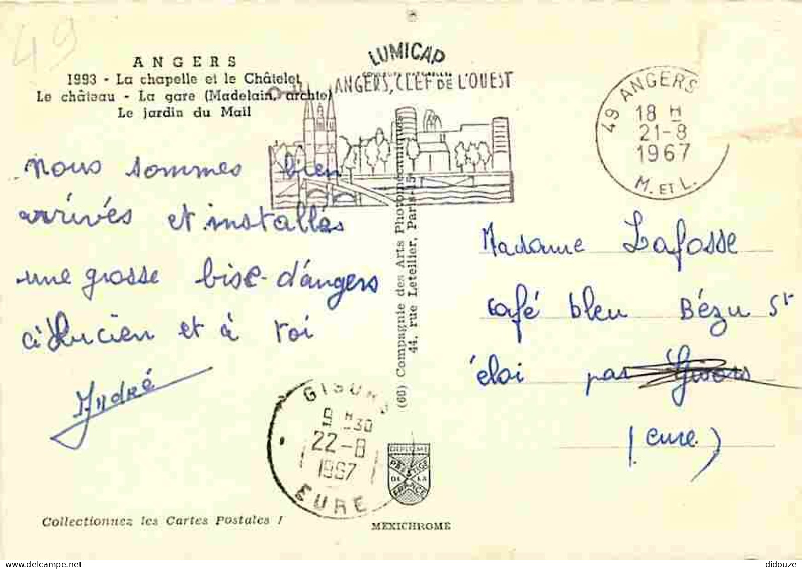 49 - Angers - Multivues - Fleurs - La Gare - CPM - Voir Scans Recto-Verso - Angers