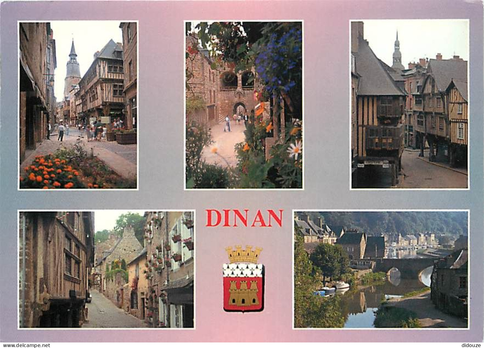 22 - Dinan - Multivues - Blasons - Flamme Postale De Dinan - CPM - Voir Scans Recto-Verso - Dinan