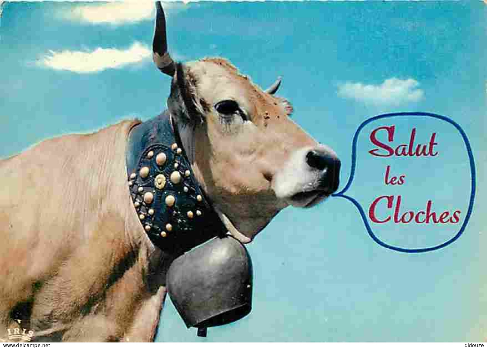 Animaux - Vaches - Carte Humoristique - Cloche - Etat Pli Visible - CPM - Voir Scans Recto-Verso - Cows