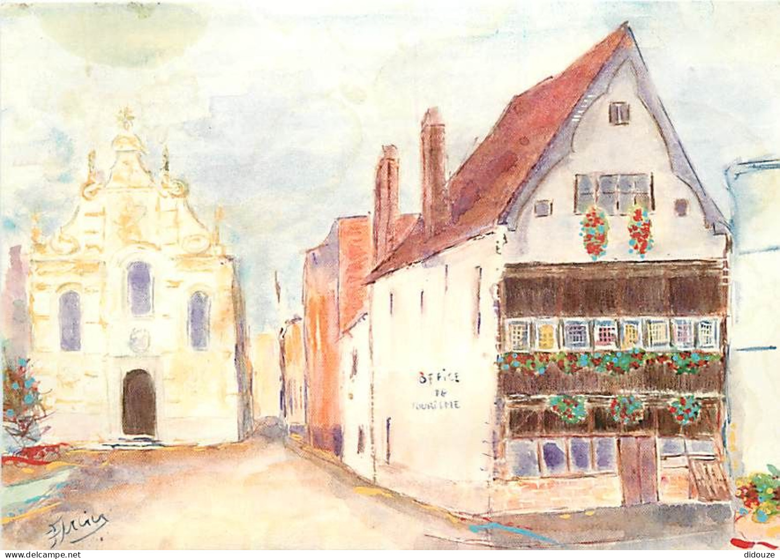 59 - Cambrai - La Chapelle Du Grand Séminaire - Art Peinture - Aquarelle De Frédérique Mercier - CPM - Voir Scans Recto- - Cambrai