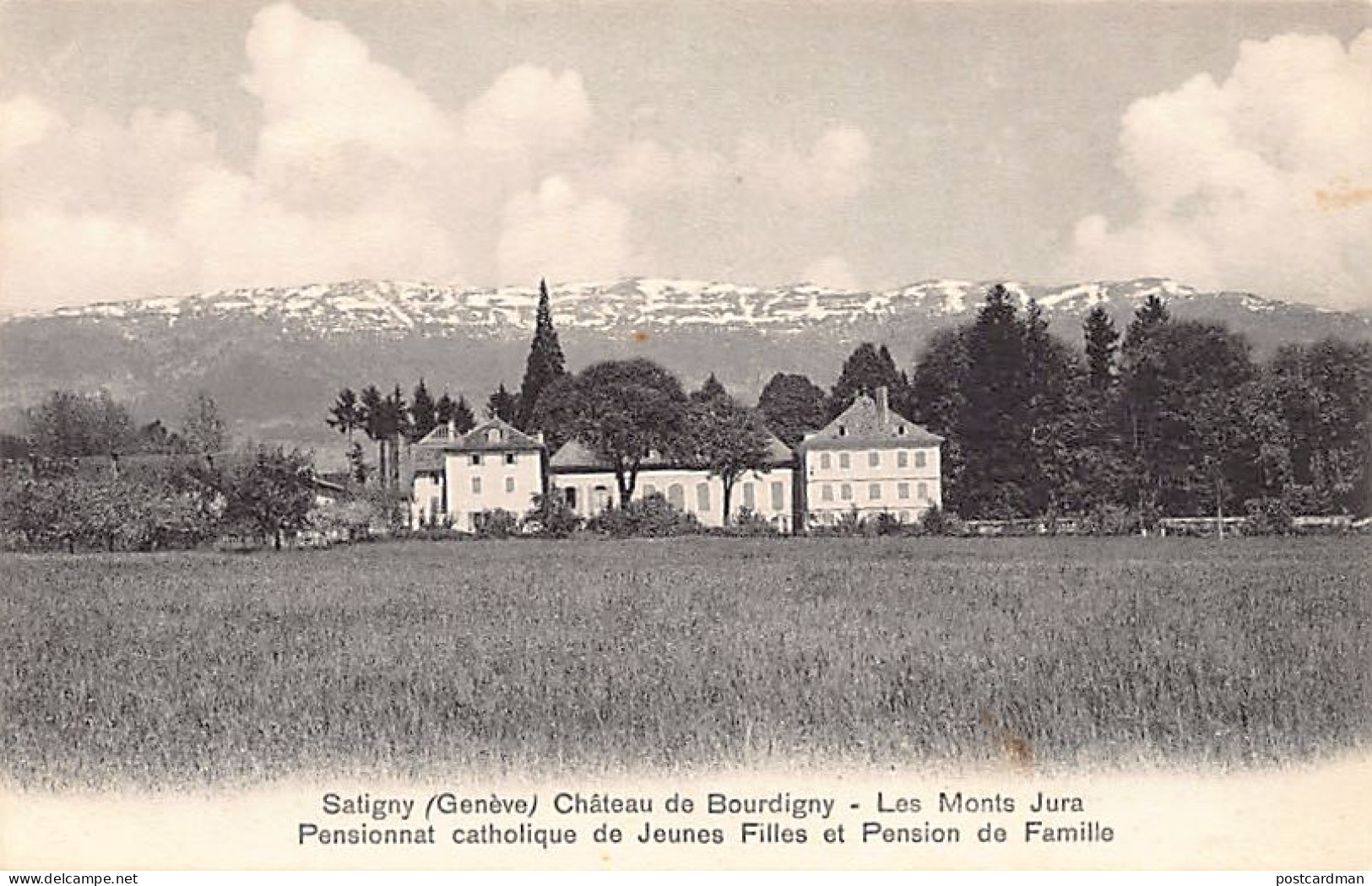Suisse - Satigny (GE) Château De Bourdigny - Monts Jura - Pensionnat Catholique De Jeunes Filles Et Pension De Famille - - Satigny