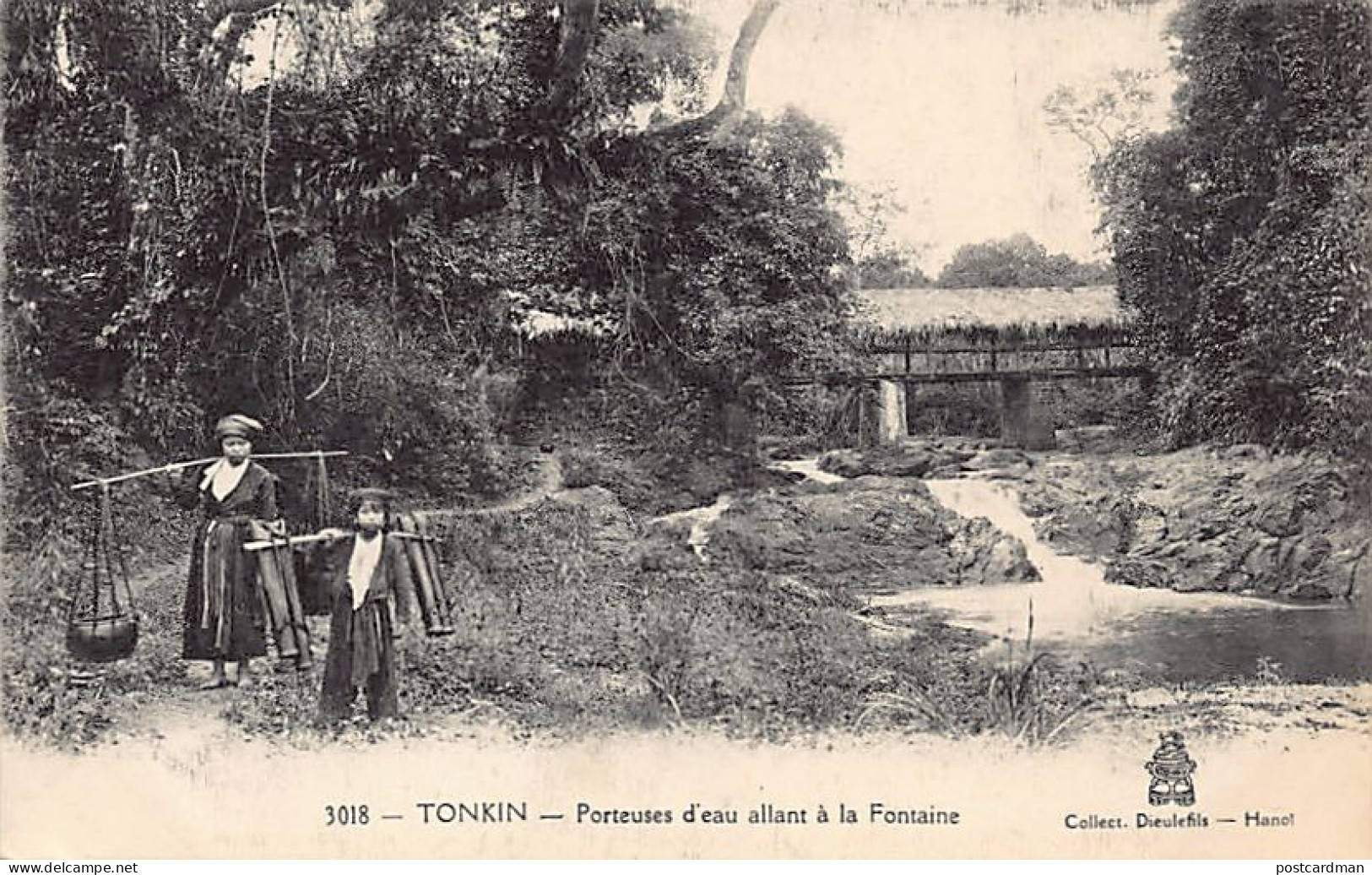 Viet Nam - TONKIN - Porteuses D'eau Allant à La Fontaine - Ed. P. Dieulefils 301 - Viêt-Nam