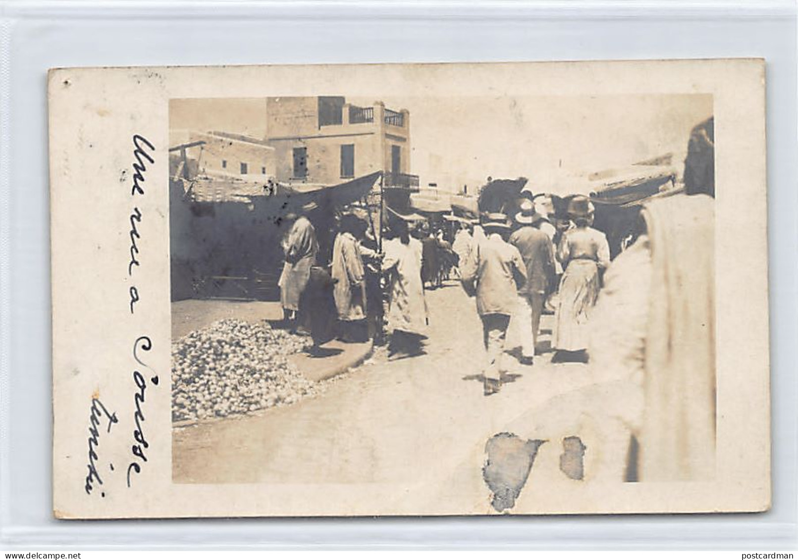 SOUSSE - Une Rue - CARTE PHOTO Année 1909 - Ed. Inconnu  - Tunisia