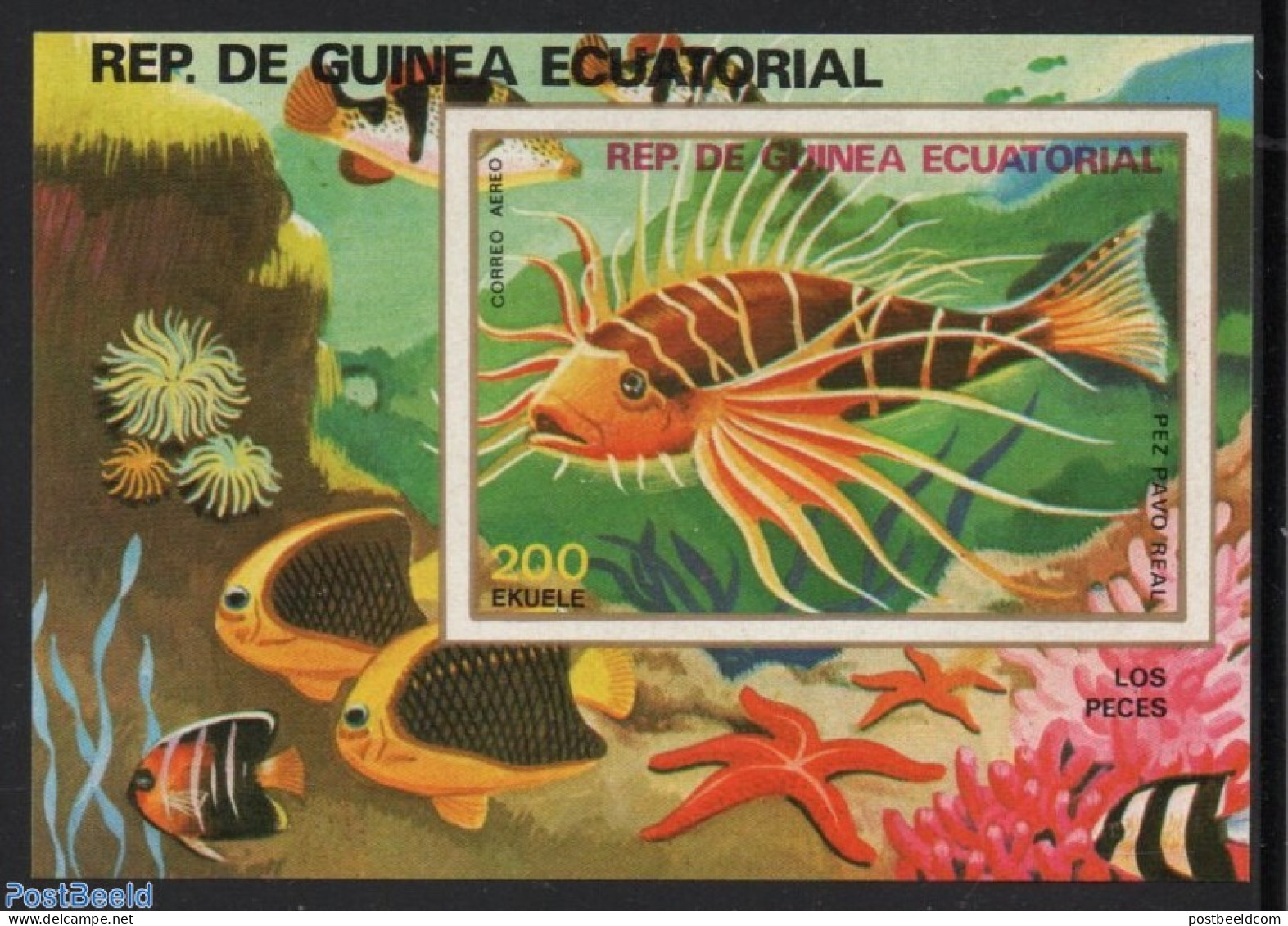 Equatorial Guinea 1979 Fish S/s, Imperforated, Mint NH, Nature - Fish - Poissons