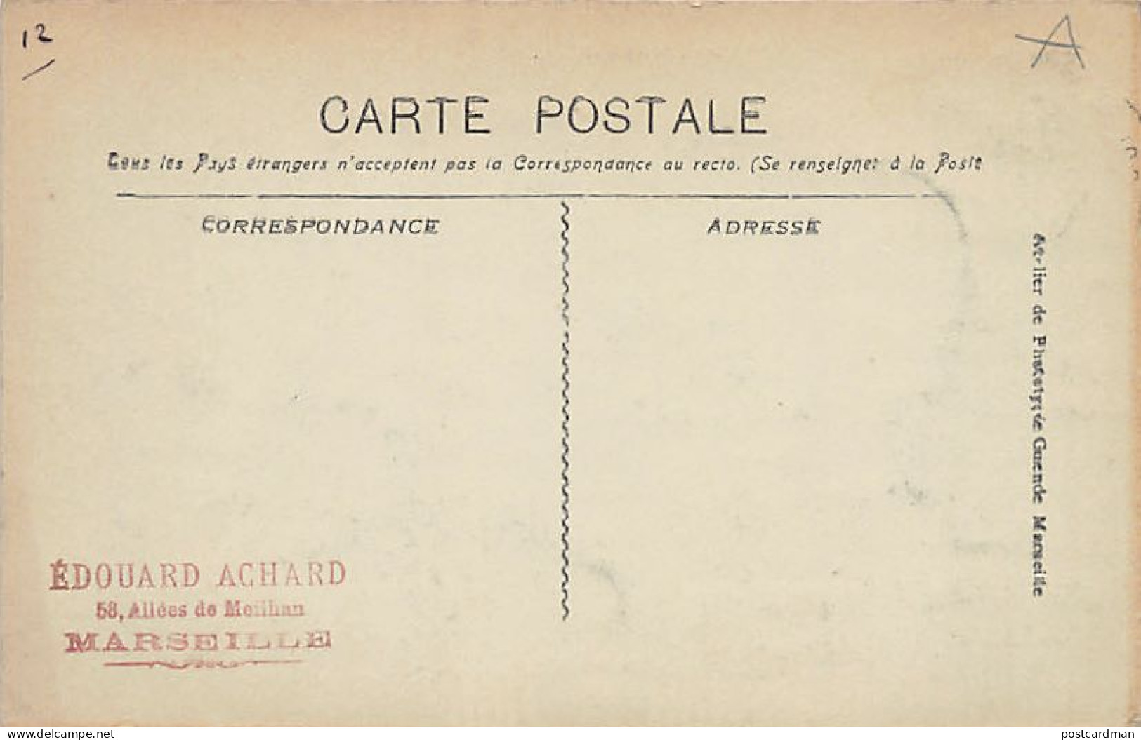 Marseille - Exposition Coloniale - Plaais De L'Algérie - Other & Unclassified