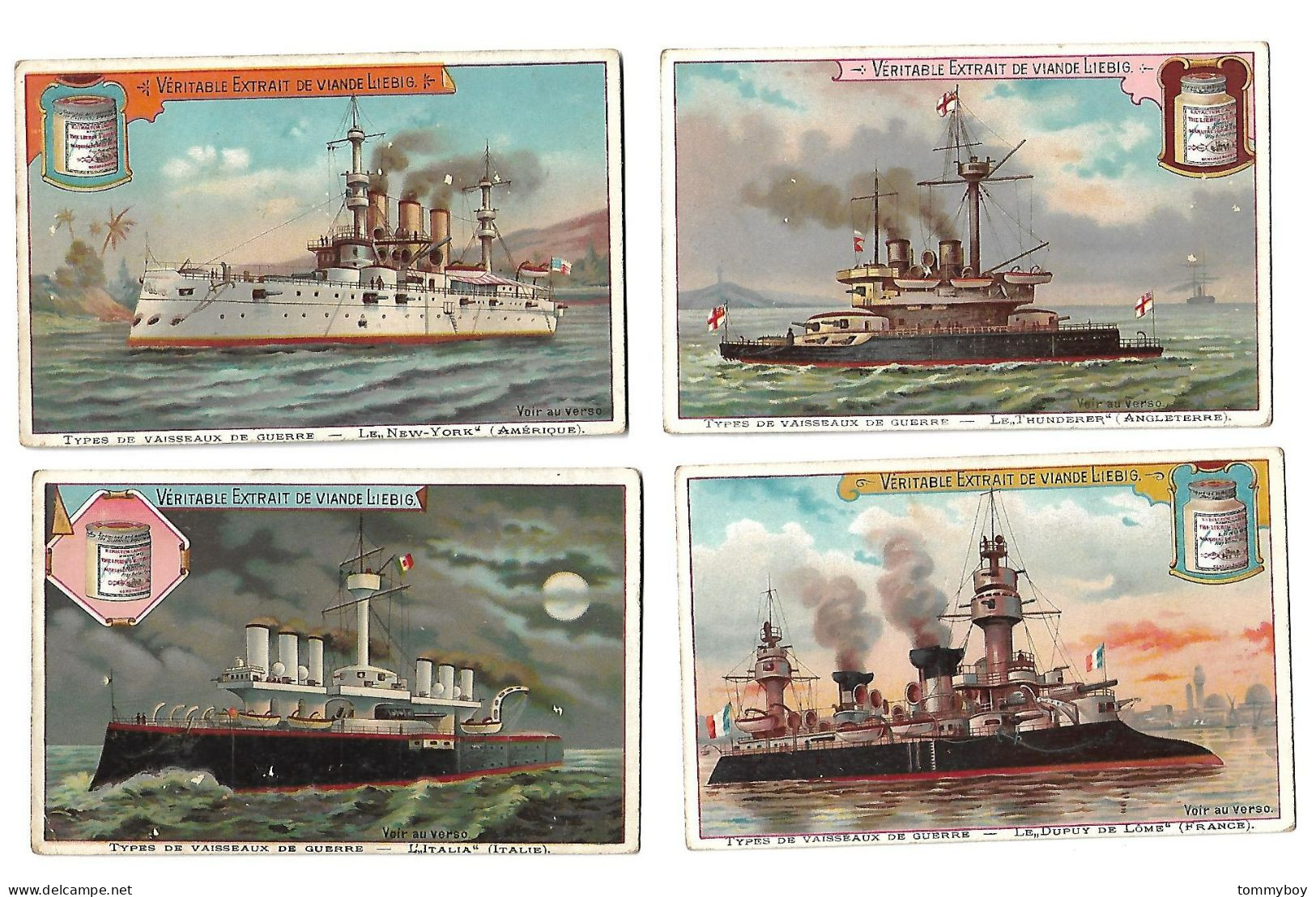 S 502, Liebig 6 Cards, Types De Vaisseaux De Guerre (spots)  (ref B10) - Liebig