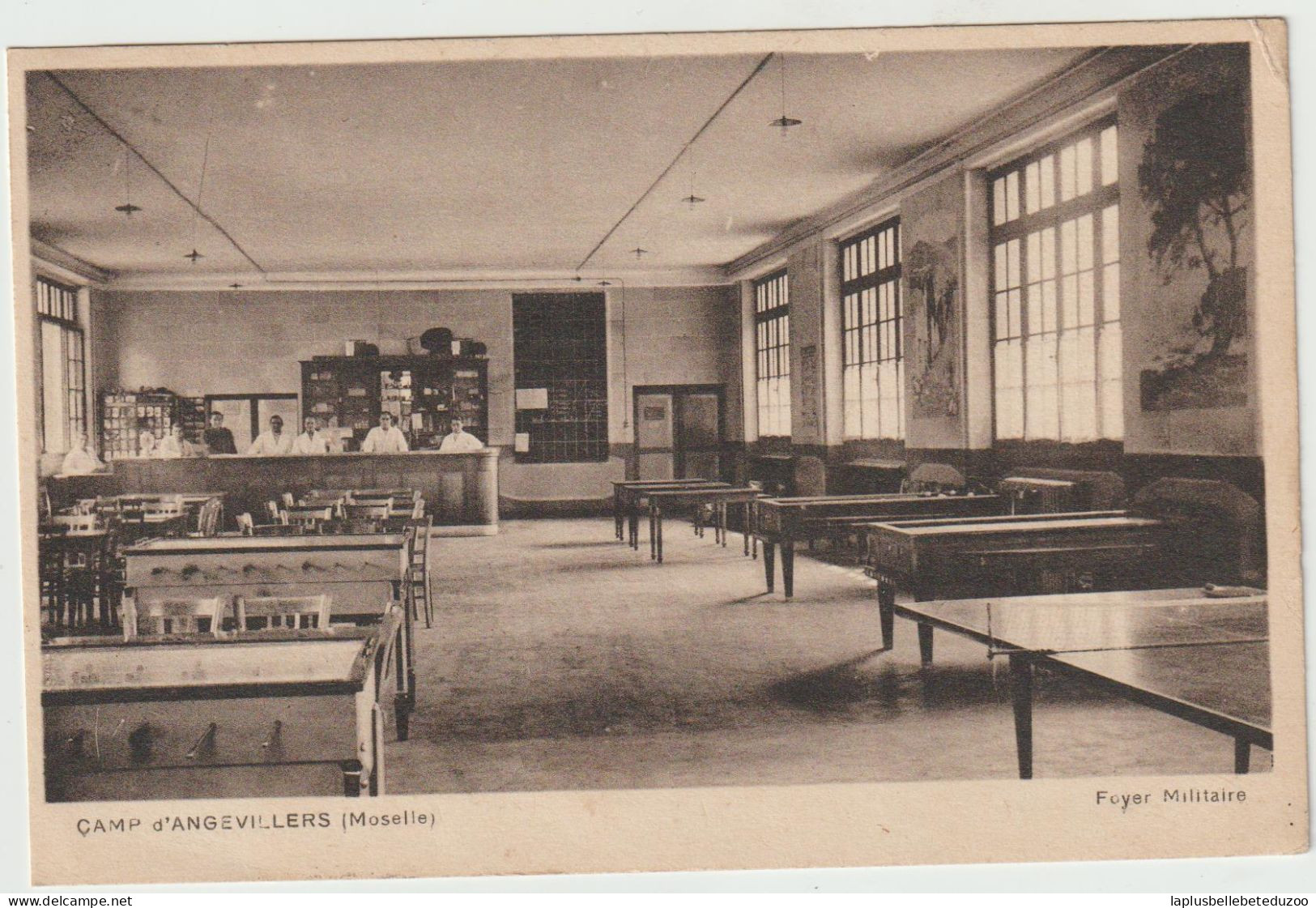 CPA - 57 - ANGEVILLERS - MILITARIA - CAMP D'ANGEVILLERS - Foyer Militaire - BILLARD  - Animation - Pas Courant - Other & Unclassified