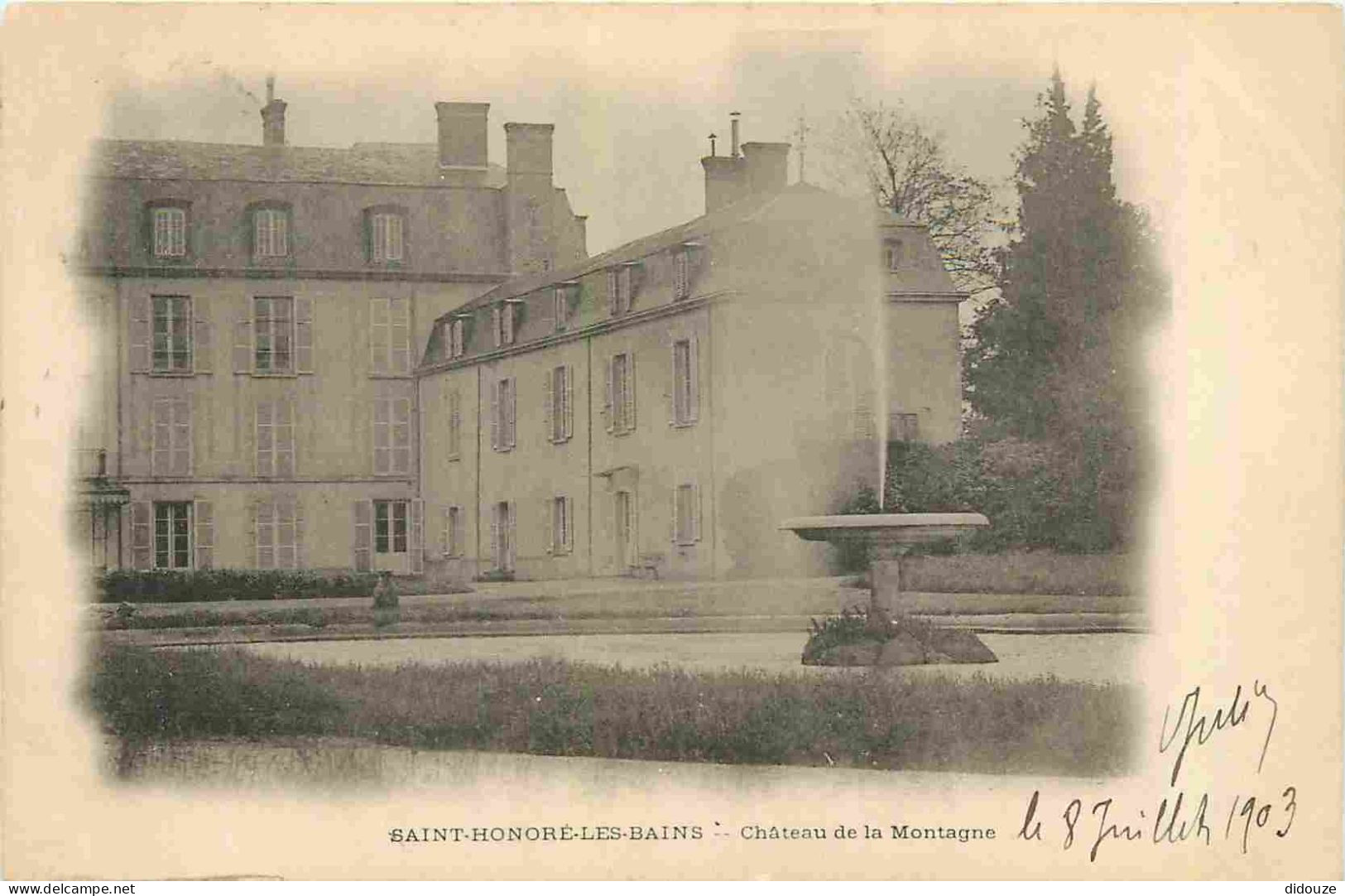 58 - Saint Honoré Les Bains - Château De La Montagne - Précurseur - CPA - Oblitération De 1903 - Voir Scans Recto-Verso - Saint-Honoré-les-Bains