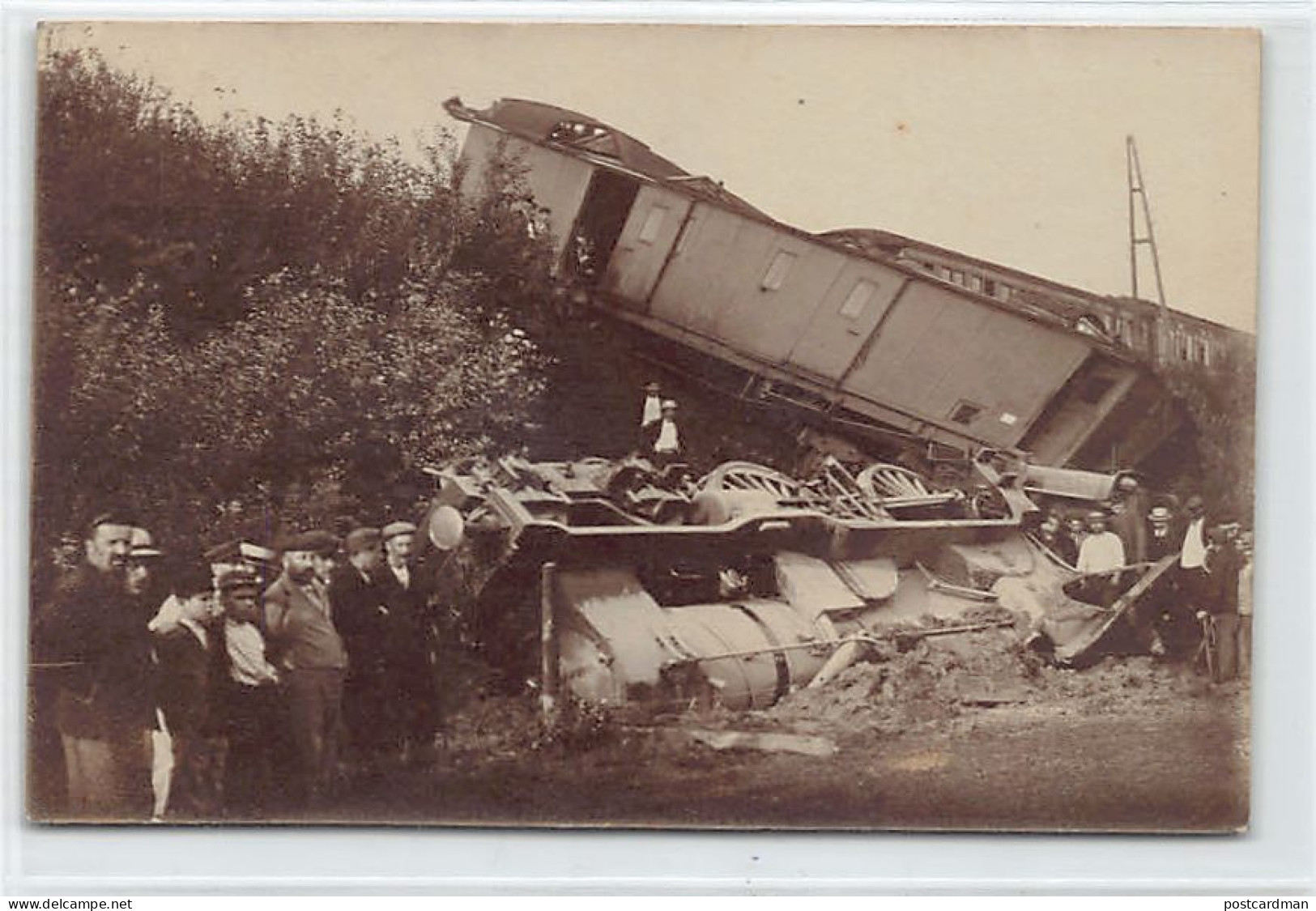 Solre-sur-Sambre (Hainaut) Accident De Train Du Rapide Paris Cologne Dans La Nuit Du 29 Au 30 Août 1906 - CARTE PHOTO - Other & Unclassified