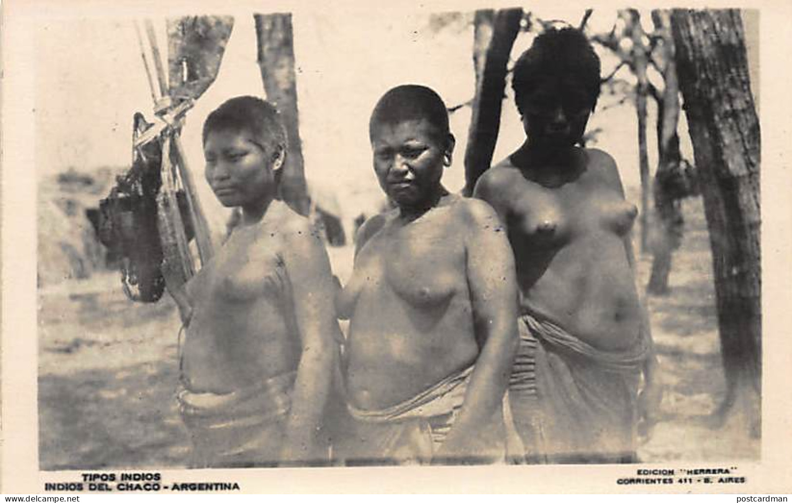 ARGENTINA - Chaco - Topless Nude Indian Women - REAL PHOTO Publ. Herrera. - Argentina