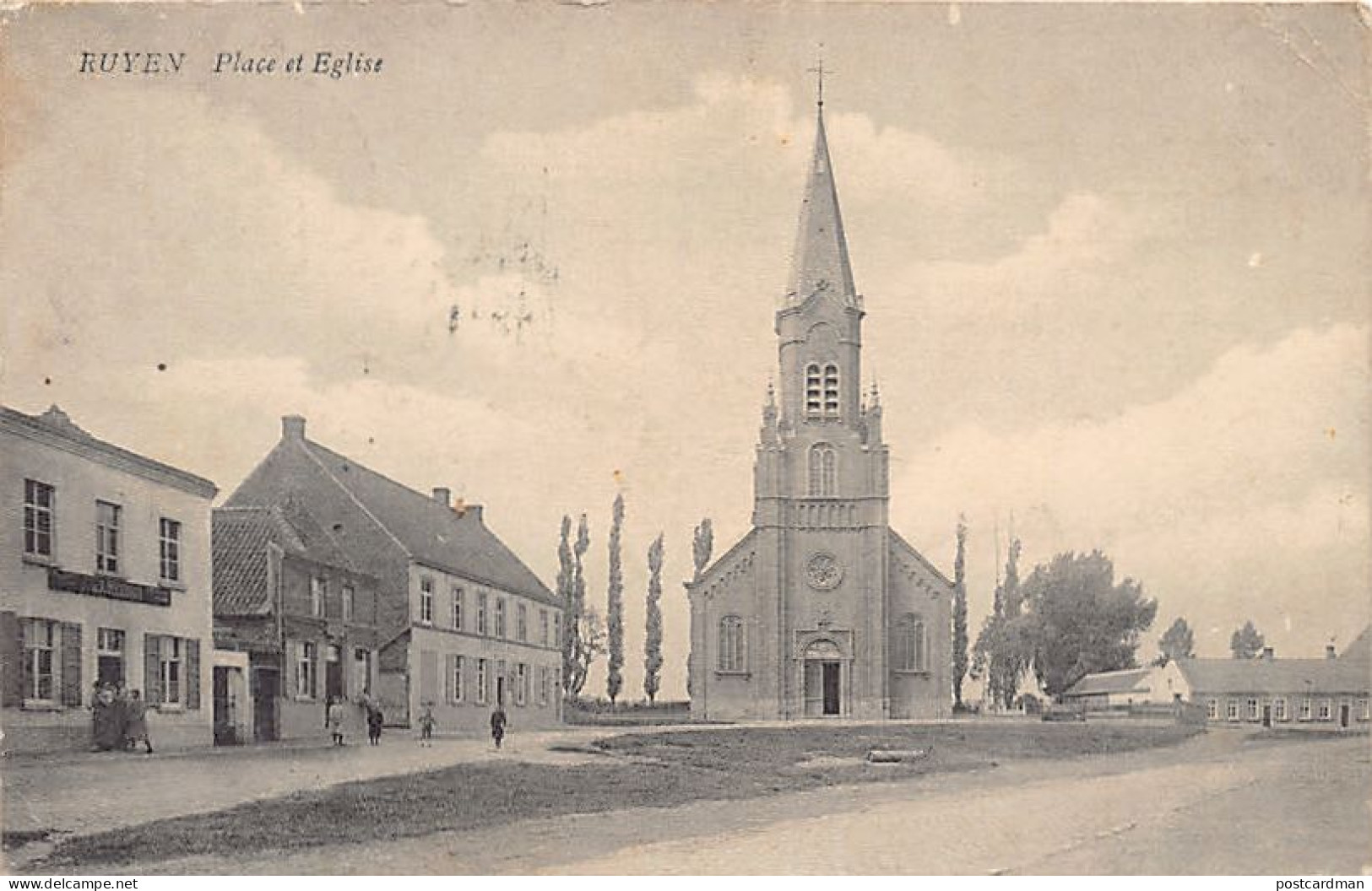 RUYEN RUIEN (O. Vl.) Plein En Kerk - Other & Unclassified